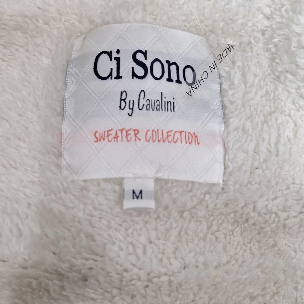 CI SONO by CAVALINI Chunky Crochet Sherpa Lined Zip Up and Button Jacket…